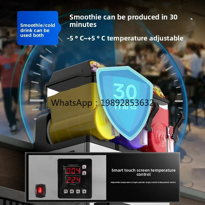 Commercial Double Cylinder Slush Machine Cold Drink Three Cylinder Smoothie Juicer Beverage Machine
Commercial Double Cylinder Slush Machine Cold Drink Three Cylinder Smoothie Juicer Beverage Machine