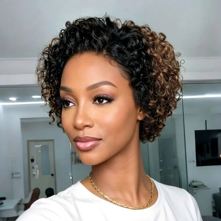 Curly Pixie Cut Wigs 13*4 Lace Front Wigs Brazilian Human Hair Natural Short Hair Style 180% Density
Curly Pixie Cut Wigs 13*4 Lace Front Wigs Brazilian Human Hair Natural Short Hair Style 180% Density