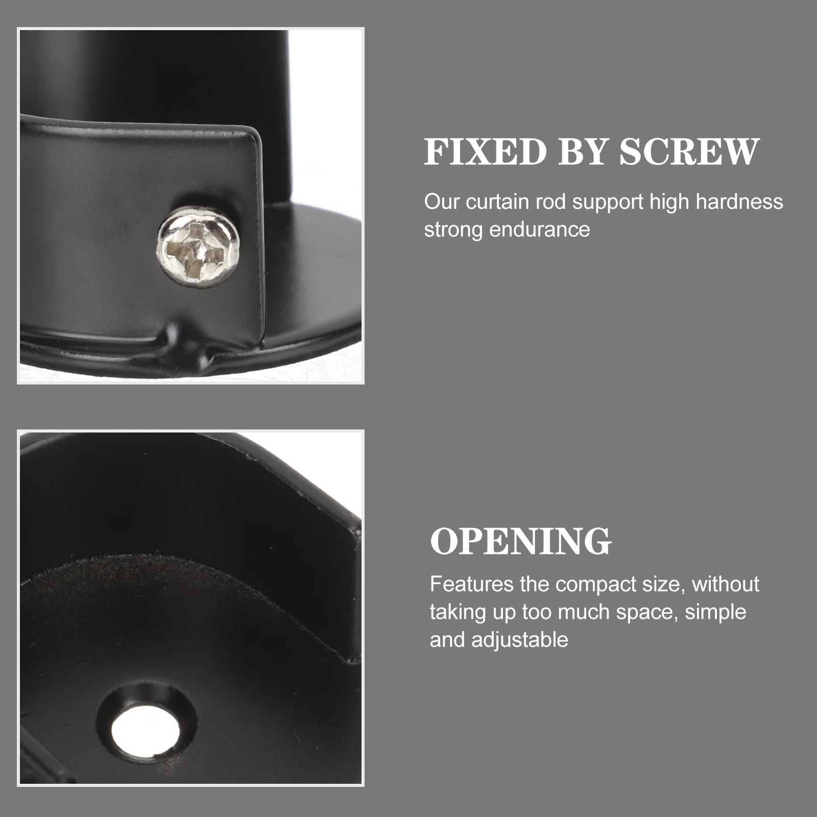 2Pcs Strong Endurance Curtain Rod Brackets Easy to Install and Remove Closet Rod Bracket Closet Pole Socket Curtain Pole End
2Pcs Strong Endurance Curtain Rod Brackets Easy to Install and Remove Closet Rod Bracket Closet Pole Socket Curtain Pole End