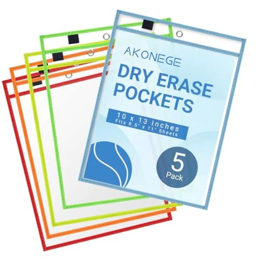 5 Pack Oversized Dry Erase Pocket Sleeves - 10 x 13 Inch Ticket Holders Reusable Clear Plastic Sleeves Sheet Page Protectors fo
5 Pack Oversized Dry Erase Pocket Sleeves - 10 x 13 Inch Ticket Holders Reusable Clear Plastic Sleeves Sheet Page Protectors fo