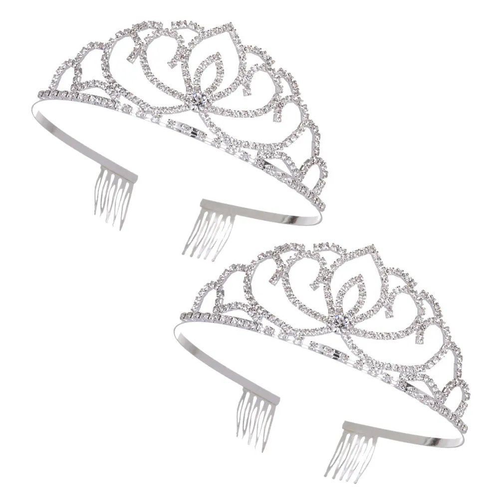 2Pcs Crystal Tiara for Kids Elegant Crown Hair Accessory Lightweight Sparkling Headdress for Wedding Party Birthday Performance
2Pcs Crystal Tiara for Kids Elegant Crown Hair Accessory Lightweight Sparkling Headdress for Wedding Party Birthday Performance