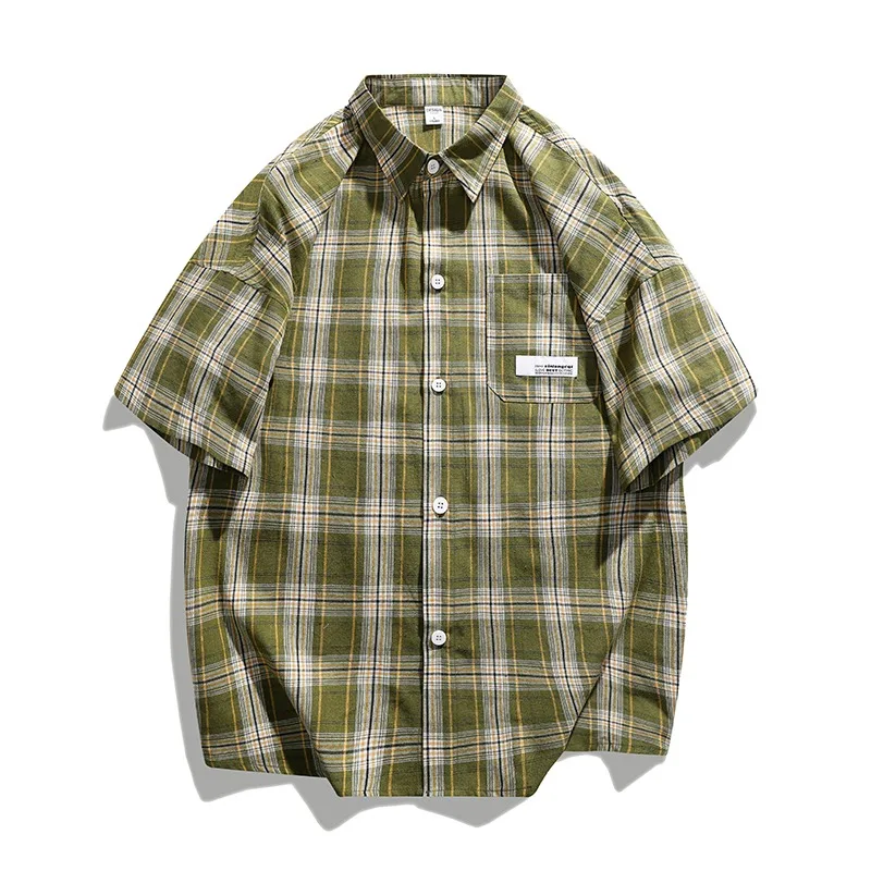 2025 Summer Men's Checkered Short Sleeved Shirt Trendy Korean Edition Ins Trendy Cotton Shirt for Men
2025 Summer Men's Checkered Short Sleeved Shirt Trendy Korean Edition Ins Trendy Cotton Shirt for Men