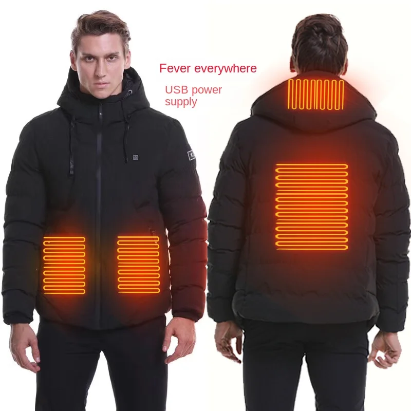Intelligent heating cotton padded jacket USB charging heating cotton padded jacket in winter large thermal jacket graphene
Intelligent heating cotton padded jacket USB charging heating cotton padded jacket in winter large thermal jacket graphene