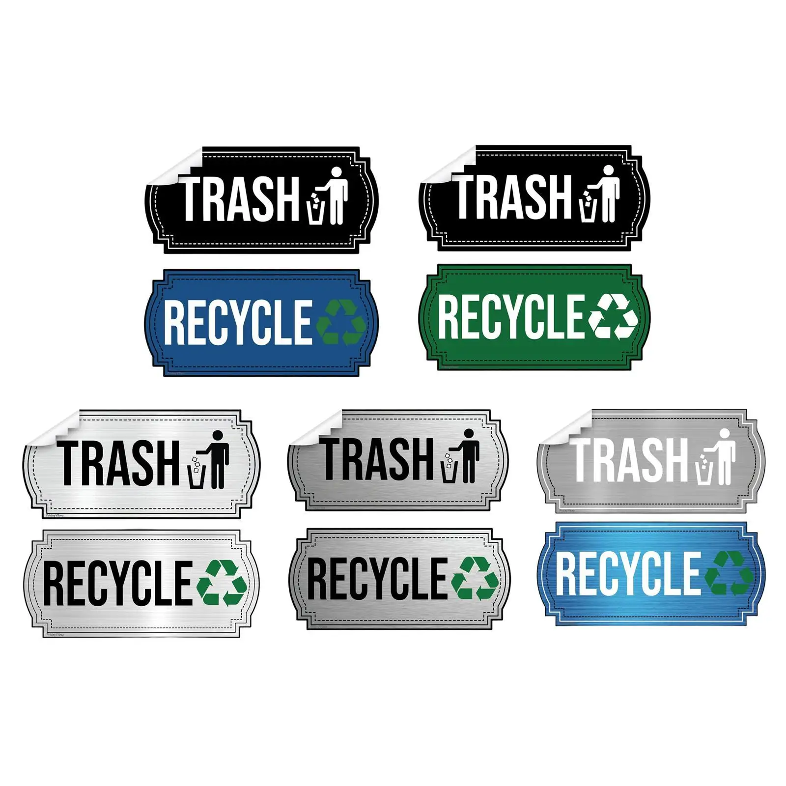 6x Trash and Recycle Stickers Bin Differentiation Portable Decal Recycling Bin
6x Trash and Recycle Stickers Bin Differentiation Portable Decal Recycling Bin