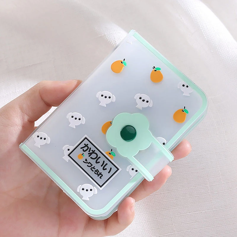 26 Card Slots Name Card Book Cute Cartoon Friut Animals Case For Cards INS Photocard Holder Business Card Holder With Button
26 Card Slots Name Card Book Cute Cartoon Friut Animals Case For Cards INS Photocard Holder Business Card Holder With Button