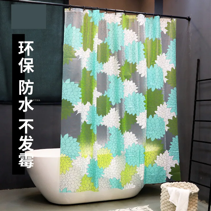 Modern Wave waterproof mildew green blue thickening toilet leaf mould proof heavier sinker hook bathroom shower curtain M1453
Modern Wave waterproof mildew green blue thickening toilet leaf mould proof heavier sinker hook bathroom shower curtain M1453