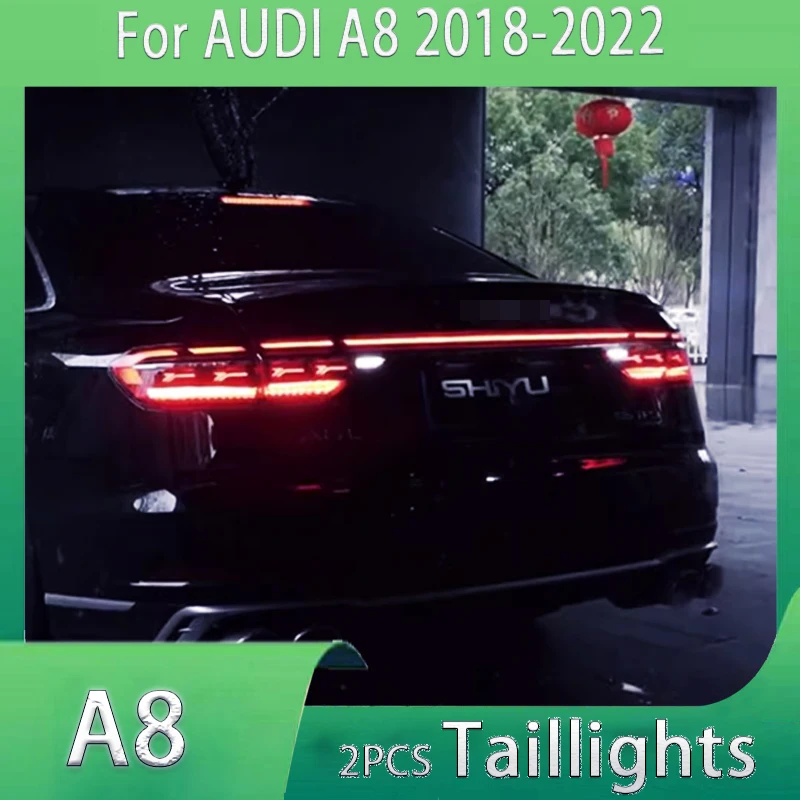 Auto Lighting Systems for 2018-2022 Audi A8 Through Taillight Assembly D5 Modified with New Scanning LED Running Lights
Auto Lighting Systems for 2018-2022 Audi A8 Through Taillight Assembly D5 Modified with New Scanning LED Running Lights
