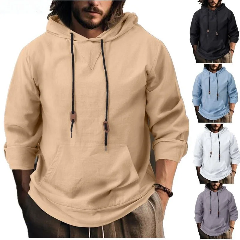 Linen Cotton Hooded Sweatshirt for Middle-Aged Men Summer Lightweight Long Sleeve Color Patchwork Comfortable Fit Shirt
Linen Cotton Hooded Sweatshirt for Middle-Aged Men Summer Lightweight Long Sleeve Color Patchwork Comfortable Fit Shirt