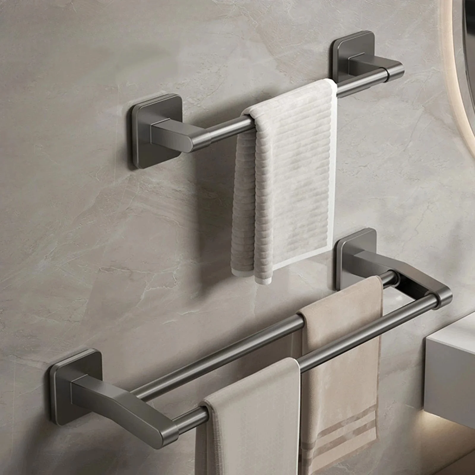 30cm Bathroom Hand Towel Rack Towel Holder Wall Mount No Drill Mount Towel Bar Plastic ABS Double Bar 2 Tier Apartment
30cm Bathroom Hand Towel Rack Towel Holder Wall Mount No Drill Mount Towel Bar Plastic ABS Double Bar 2 Tier Apartment