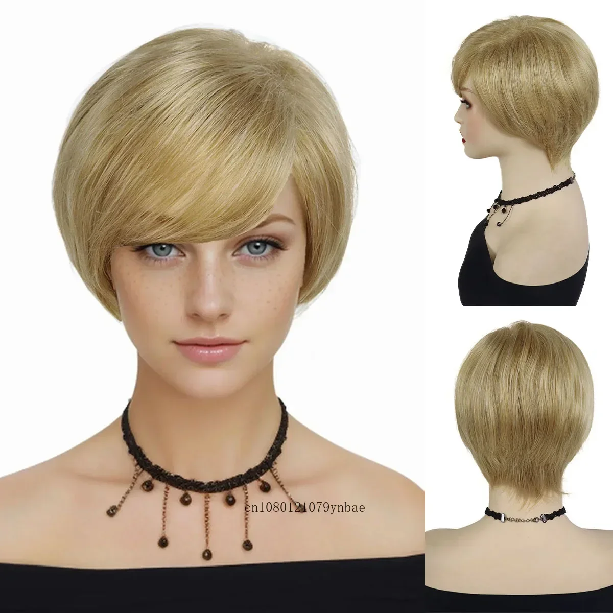 Synthetic Hair Straight Bob Wigs for Women Girls Short Blonde Wig with Bangs Daily Use Cosplay Party Costume Natural Looking
Synthetic Hair Straight Bob Wigs for Women Girls Short Blonde Wig with Bangs Daily Use Cosplay Party Costume Natural Looking