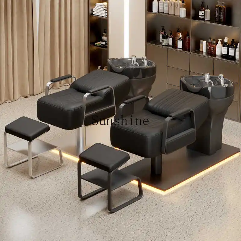 Barber shop special shampoo bed semi-reclining flush professional water heater ceramic basin
Barber shop special shampoo bed semi-reclining flush professional water heater ceramic basin