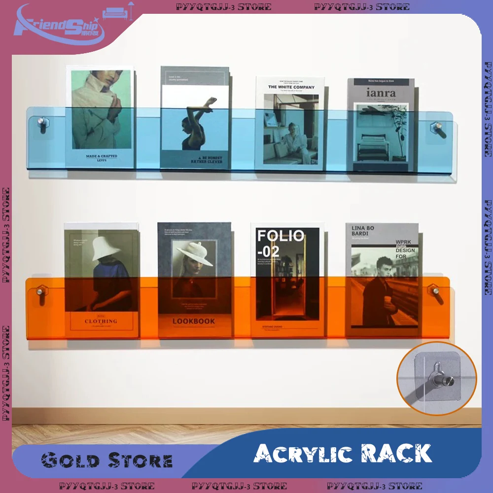 40CM Acrylic Transparent Floating Bookshelf Wall Display Rack Magazine Holder Organizer for Children’s Books Pamphlets Albums
40CM Acrylic Transparent Floating Bookshelf Wall Display Rack Magazine Holder Organizer for Children’s Books Pamphlets Albums