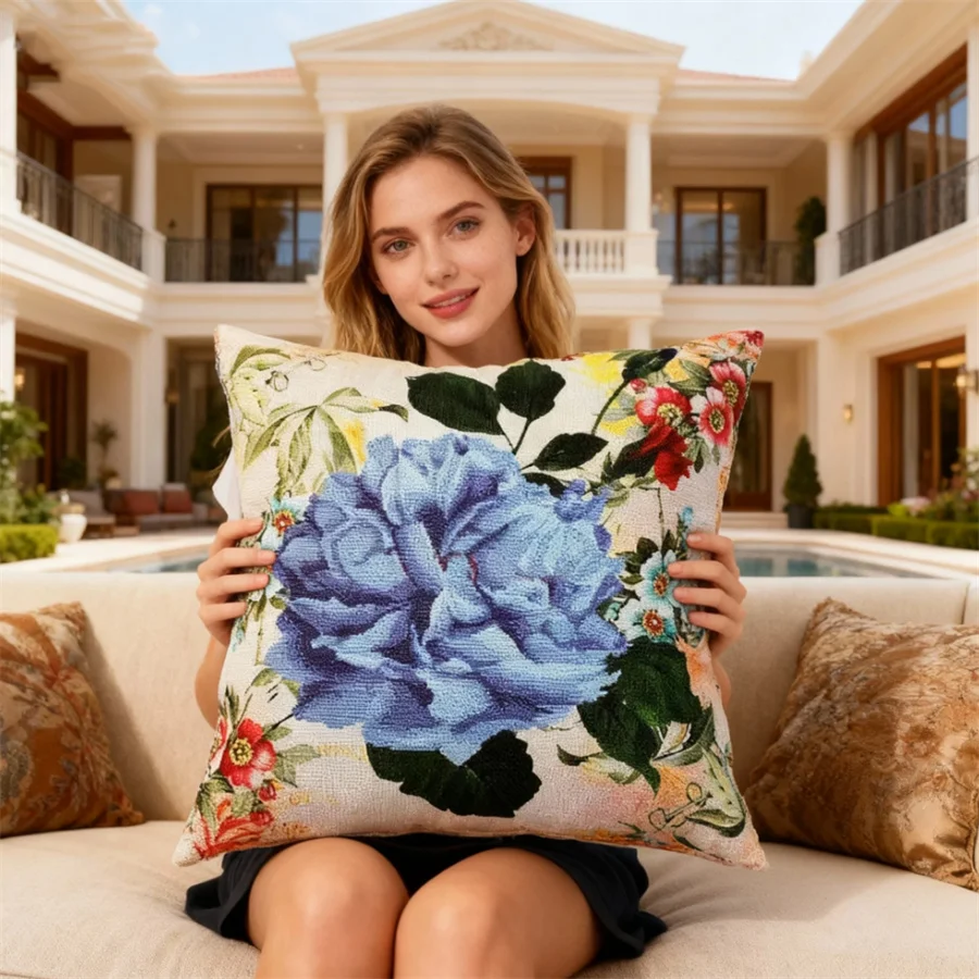 LaoJieYuan flower embroidery needlework sets Diy printed 5D cross stitch pillow kits patterns paintings accessories fabric
LaoJieYuan flower embroidery needlework sets Diy printed 5D cross stitch pillow kits patterns paintings accessories fabric