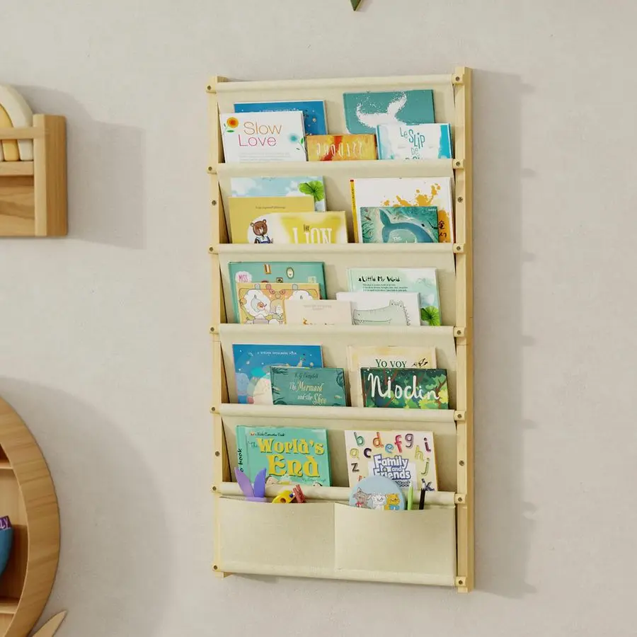 6-ярусная настенная книжная полка для детской комнаты, детского сада и класса, подвесной органайзер для книг
6-ярусная настенная книжная полка для детской комнаты, детского сада и класса, подвесной органайзер для книг