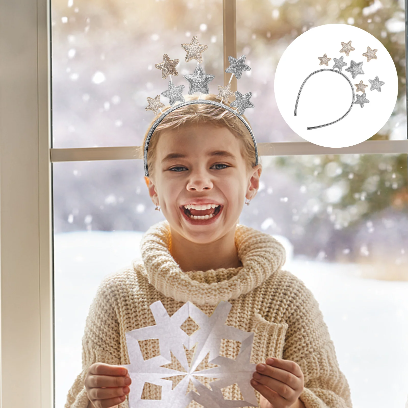 Elegant Christmas Star Hair Band for Comfortable Xmas Headband with Rounded Edges Holiday Party Hair Accessory Non
Elegant Christmas Star Hair Band for Comfortable Xmas Headband with Rounded Edges Holiday Party Hair Accessory Non