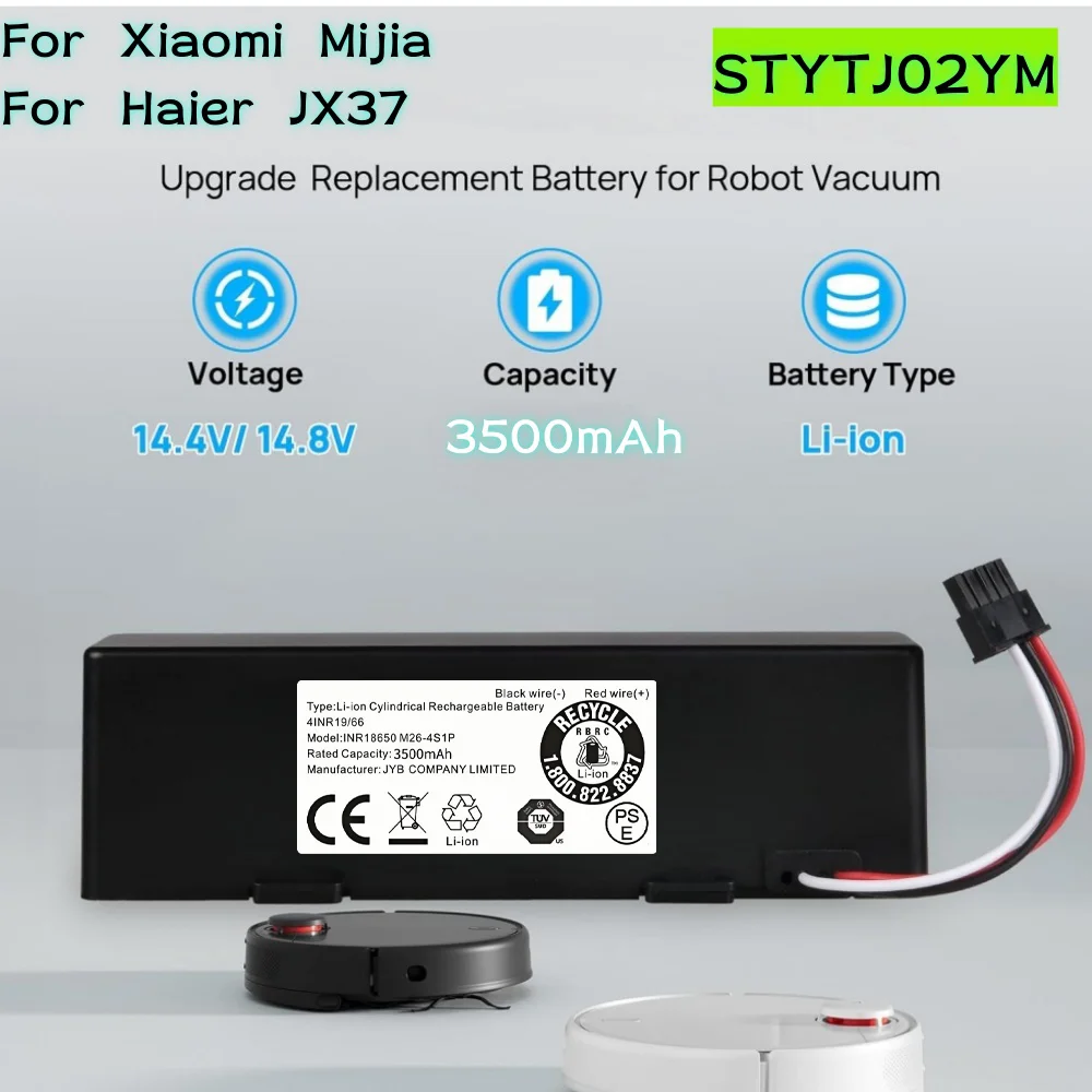 Original Battery for Xiaomi Mijia Mi Robot Vacuum-Mop P (STYTJ02YM) – 14.8V 4S1P INR18650 MH1 Li-ion Sweeping & Mopping Robot
Original Battery for Xiaomi Mijia Mi Robot Vacuum-Mop P (STYTJ02YM) – 14.8V 4S1P INR18650 MH1 Li-ion Sweeping & Mopping Robot