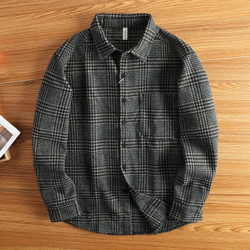 Мужская длинная клетчатая одежда в стиле ретро, шерстяная свободная верхняя одежда, осень-зима, повседневная модная простая одежда Haome
Мужская длинная клетчатая одежда в стиле ретро, шерстяная свободная верхняя одежда, осень-зима, повседневная модная простая одежда Haome