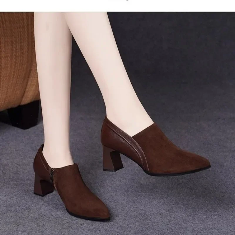 2025 Hot Sale Women's Shoes Side Zipper Women's High Heels Fashion Solid Office and Career Sexy Pointed Toe Heels Women Zapatos
2025 Hot Sale Women's Shoes Side Zipper Women's High Heels Fashion Solid Office and Career Sexy Pointed Toe Heels Women Zapatos