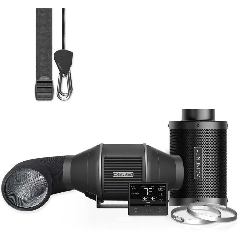 Air Filtration PRO Kit 4”, Inline Fan, Temperature Humidity VPD Controller with WiFi App Control
Air Filtration PRO Kit 4”, Inline Fan, Temperature Humidity VPD Controller with WiFi App Control