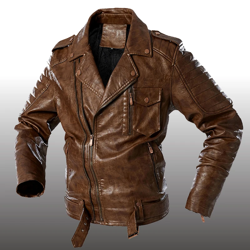 Winter Thick Fleece PU Leather Jacket Men Autumn Motorcycle Faux Leather Jacket Cool Zipper Biker Bomber Coats Plus Size 4XL
Winter Thick Fleece PU Leather Jacket Men Autumn Motorcycle Faux Leather Jacket Cool Zipper Biker Bomber Coats Plus Size 4XL