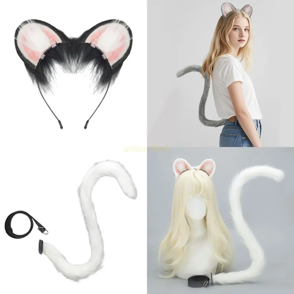 31BF Mouse Costumes Mouse Ears Headband Mouse Tail Faux Furs Tail Animal Ears Headband
31BF Mouse Costumes Mouse Ears Headband Mouse Tail Faux Furs Tail Animal Ears Headband