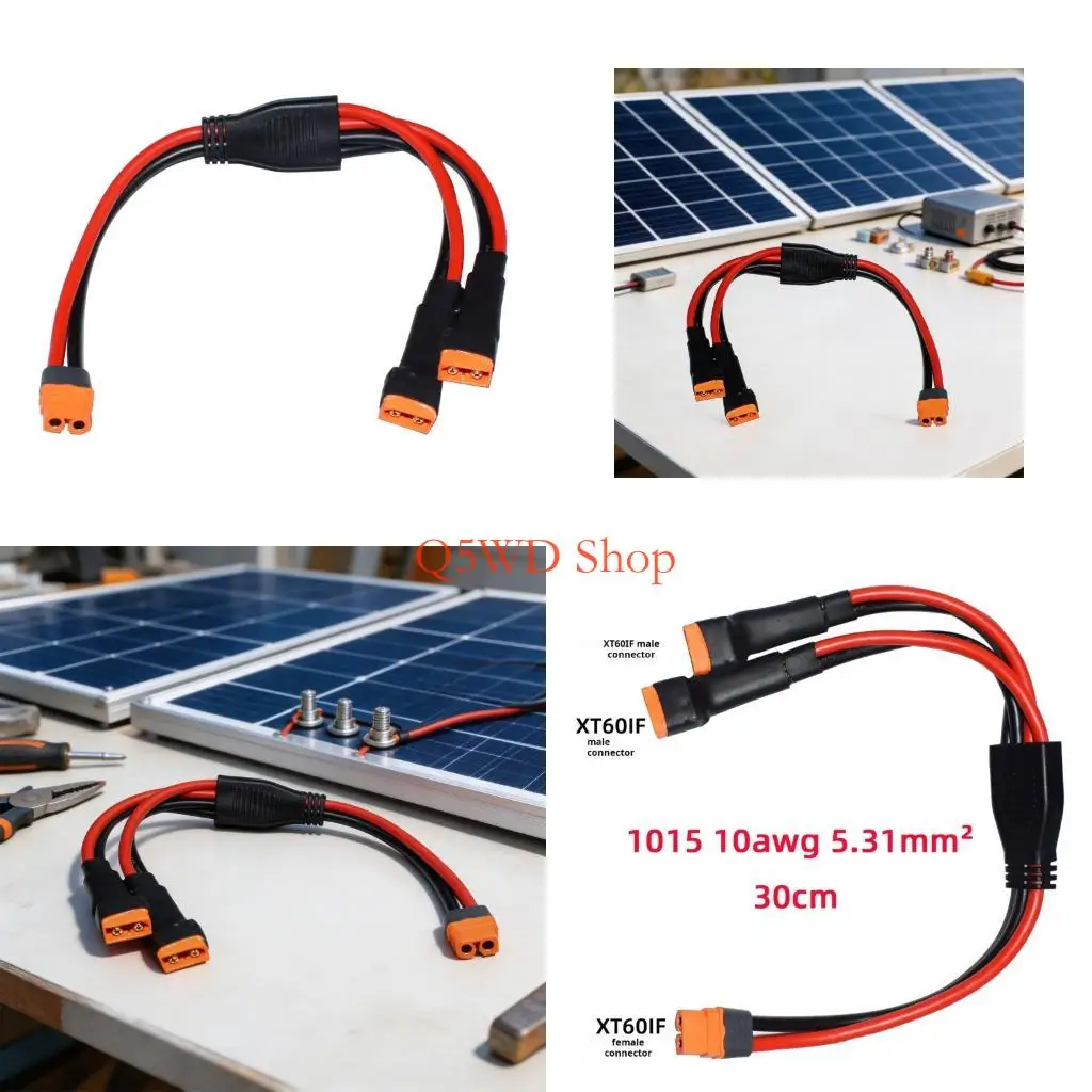 Q5WD XT60 Solar Panel Y Splitters Cable For Connection With 2 Male To 1 Female Port
Q5WD XT60 Solar Panel Y Splitters Cable For Connection With 2 Male To 1 Female Port