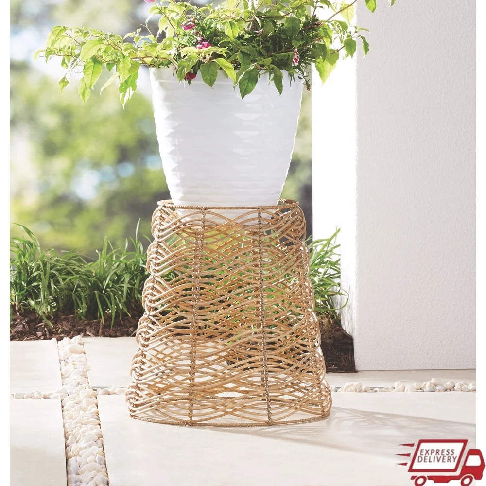 Комнатная смола, плетеная подставка для растений из ротанга, горшечные растения, прочная, устойчивая к атмосферным воздействиям, многотональный дизайн, прочный металлический каркас, уникальный 
Комнатная смола, плетеная подставка для растений из ротанга, горшечные растения, прочная, устойчивая к атмосферным воздействиям, многотональный дизайн, прочный металлический каркас, уникальный