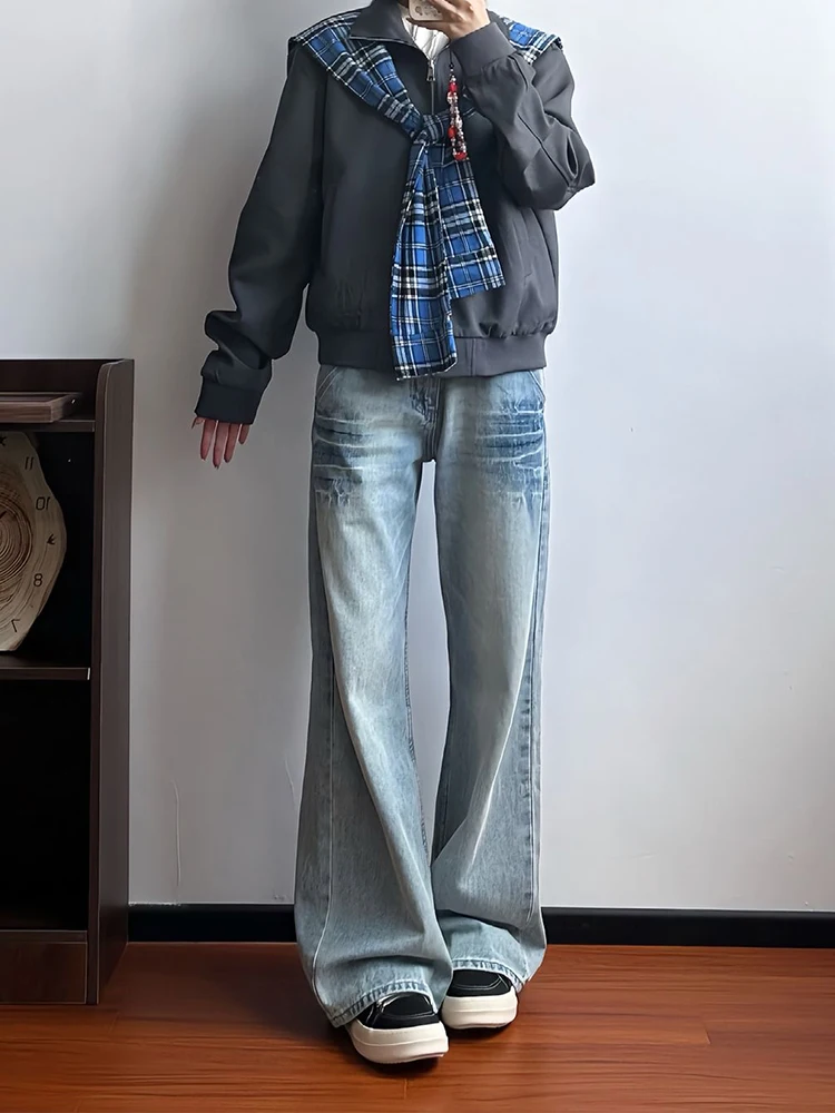 High Waist Slim Fit Micro Flared Denim Jeans Women's Autumn American High Street Vibe Lightning Pattern Straight Leg Pants
High Waist Slim Fit Micro Flared Denim Jeans Women's Autumn American High Street Vibe Lightning Pattern Straight Leg Pants