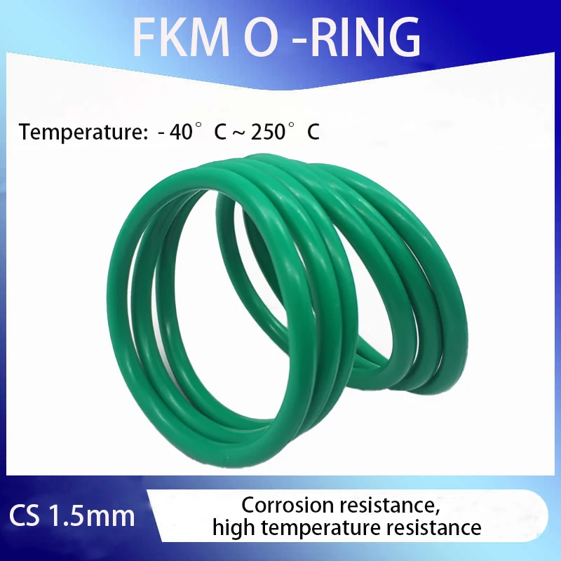 FKM Green Fluorine Rubber O rings Seals CS 1.5mm OD 7-22mm ID 4-19mm O Ring Seal Gasket Oil Resistant Acid & Alkali Resistant
FKM Green Fluorine Rubber O rings Seals CS 1.5mm OD 7-22mm ID 4-19mm O Ring Seal Gasket Oil Resistant Acid & Alkali Resistant