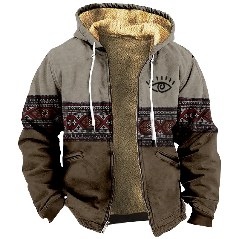 New Totem Italian Cotton Coat Hooded Sweater Casual Print Long Sleeve Zipper Sweater Thick Cotton Coat Autumn and Winter a32
New Totem Italian Cotton Coat Hooded Sweater Casual Print Long Sleeve Zipper Sweater Thick Cotton Coat Autumn and Winter a32