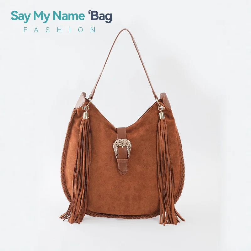 2025 Retro Suede Fringe Shoulder Bag Underarm Millennium Style Handbag Soft Zipper Closure Single Strap Vintage Bag
2025 Retro Suede Fringe Shoulder Bag Underarm Millennium Style Handbag Soft Zipper Closure Single Strap Vintage Bag
