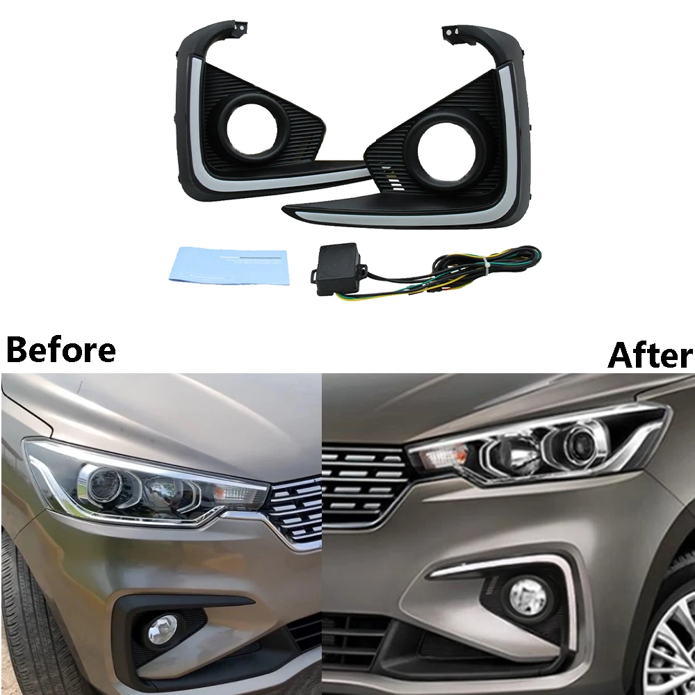 For Suzuki Ertiga 2018-2019 LED Daytime Running Lights With Flow Turn Signal LED DRL Lights Kit Car Accessories
For Suzuki Ertiga 2018-2019 LED Daytime Running Lights With Flow Turn Signal LED DRL Lights Kit Car Accessories