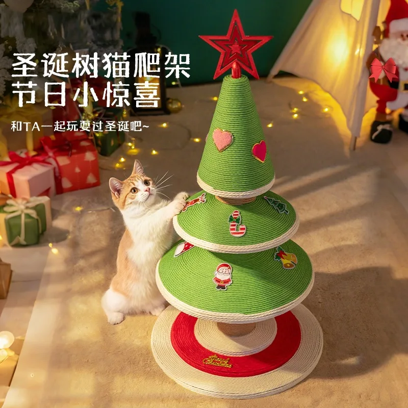 Christmas Cat Tree with Plush Cat House and Scratching Posts for Small Spaces Made of Durable Sisal for Cats
Christmas Cat Tree with Plush Cat House and Scratching Posts for Small Spaces Made of Durable Sisal for Cats