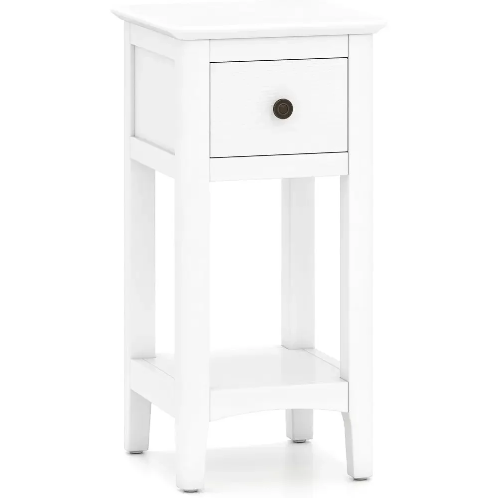 White 23.5 High Open Shelf Side Table, Solid Wood, No Assembly, Ideal for Small Spaces
White 23.5 High Open Shelf Side Table, Solid Wood, No Assembly, Ideal for Small Spaces