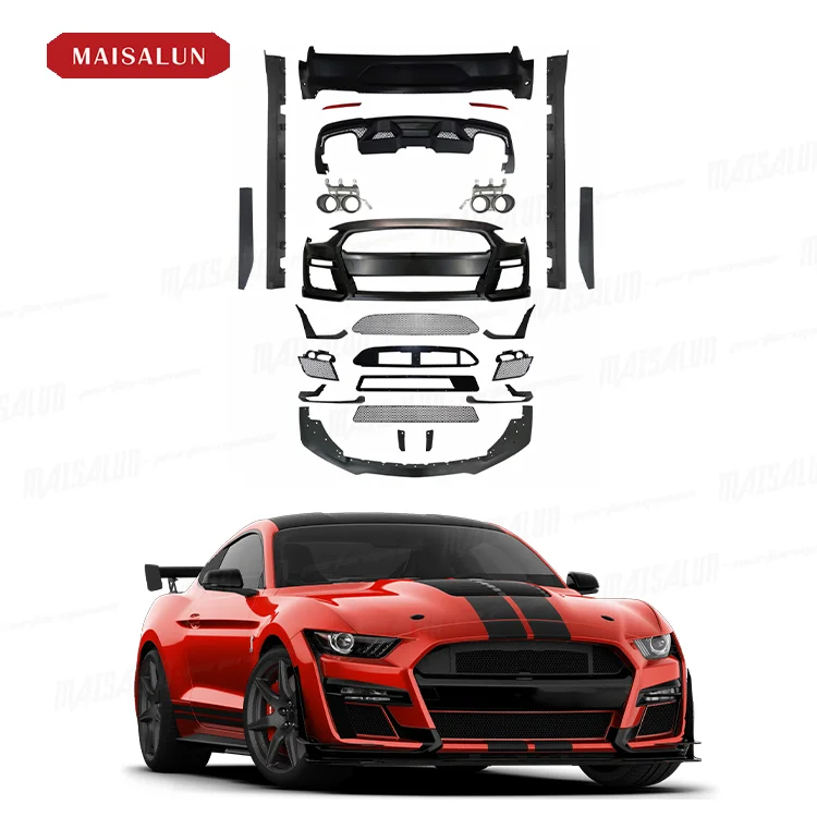 High Quality GT500 Style Body Kit For Ford Mustang 2018-2020 With Front Rear Bumper Front Lip Side Skirts 
High Quality GT500 Style Body Kit For Ford Mustang 2018-2020 With Front Rear Bumper Front Lip Side Skirts