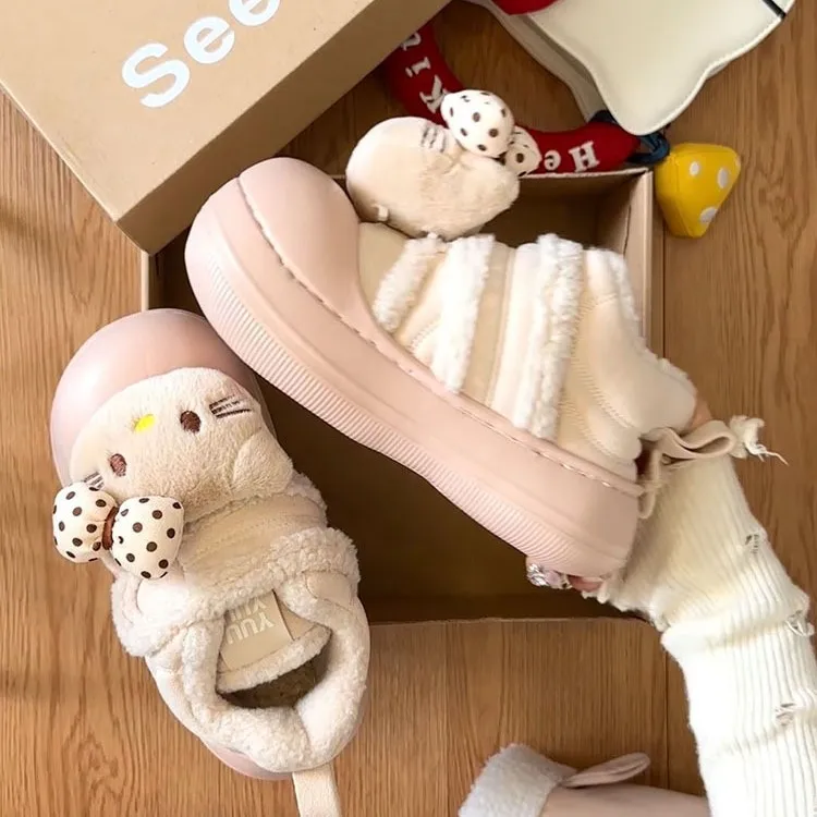 Sanrio Girl Hello Kitty Kawaii, модные зимние зимние сапоги, студенческие детские теплые хлопковые тапочки на флисовой подкладке, новый стиль
Sanrio Girl Hello Kitty Kawaii, модные зимние зимние сапоги, студенческие детские теплые хлопковые тапочки на флисовой подкладке, новый стиль