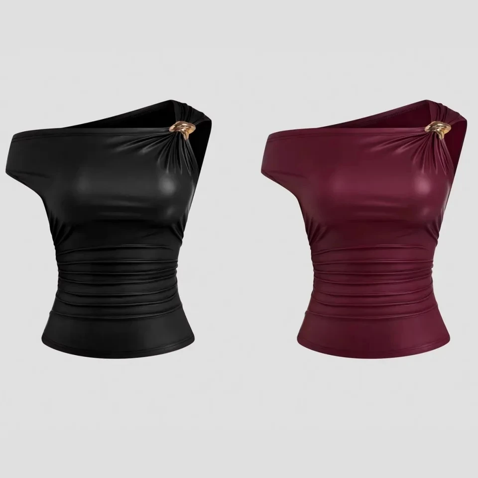 2026 New Women Fashion Solid Color Asymmetric Shoulder Sleeveless Top Elegant Design Casual Versatile
2026 New Women Fashion Solid Color Asymmetric Shoulder Sleeveless Top Elegant Design Casual Versatile