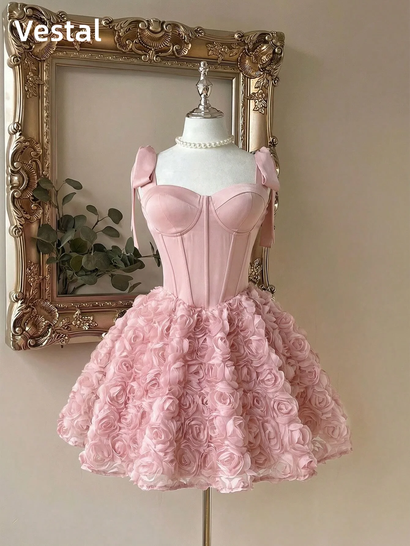 Blush Pink 3D Rose Corset Mini Dress Homecoming Prom Cocktail Party Dress Sweetheart Neckline Short Birthday Gown Customized
Blush Pink 3D Rose Corset Mini Dress Homecoming Prom Cocktail Party Dress Sweetheart Neckline Short Birthday Gown Customized