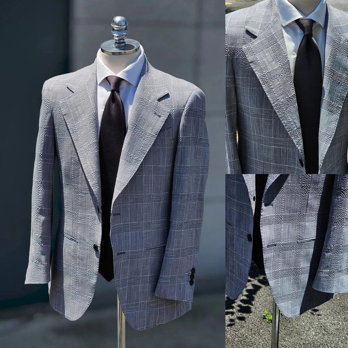 Men's Suits Tailored One Piece Blazer Single Breasted Wedding Groom Peaked Lapel Plaid Stripes Tuxedo Work Custom Made Plus Size
Men's Suits Tailored One Piece Blazer Single Breasted Wedding Groom Peaked Lapel Plaid Stripes Tuxedo Work Custom Made Plus Size