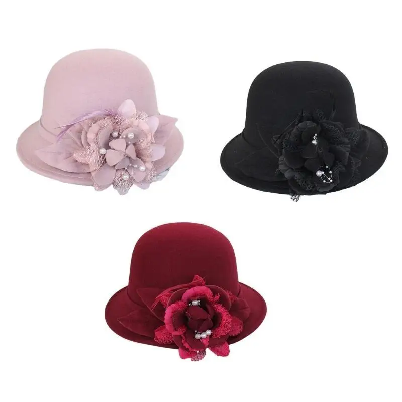 652F Unisex Flower Felt Derby Hat Woman Halloween Carnivals Party Hat Foldable Fisherman Cap Festival Gifts for Girlfriend 
652F Unisex Flower Felt Derby Hat Woman Halloween Carnivals Party Hat Foldable Fisherman Cap Festival Gifts for Girlfriend