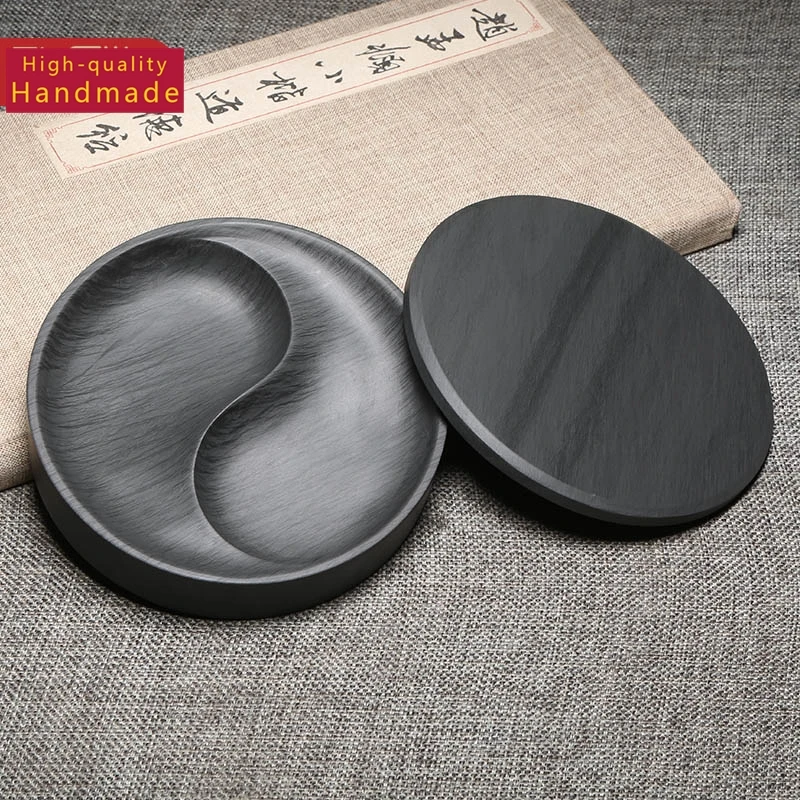 round Pool with Cover Inkstone/Double Gossip Tai Chi/Natural Gemstone Ink Cartridge Grinding Stick Filling Beginner Student
round Pool with Cover Inkstone/Double Gossip Tai Chi/Natural Gemstone Ink Cartridge Grinding Stick Filling Beginner Student