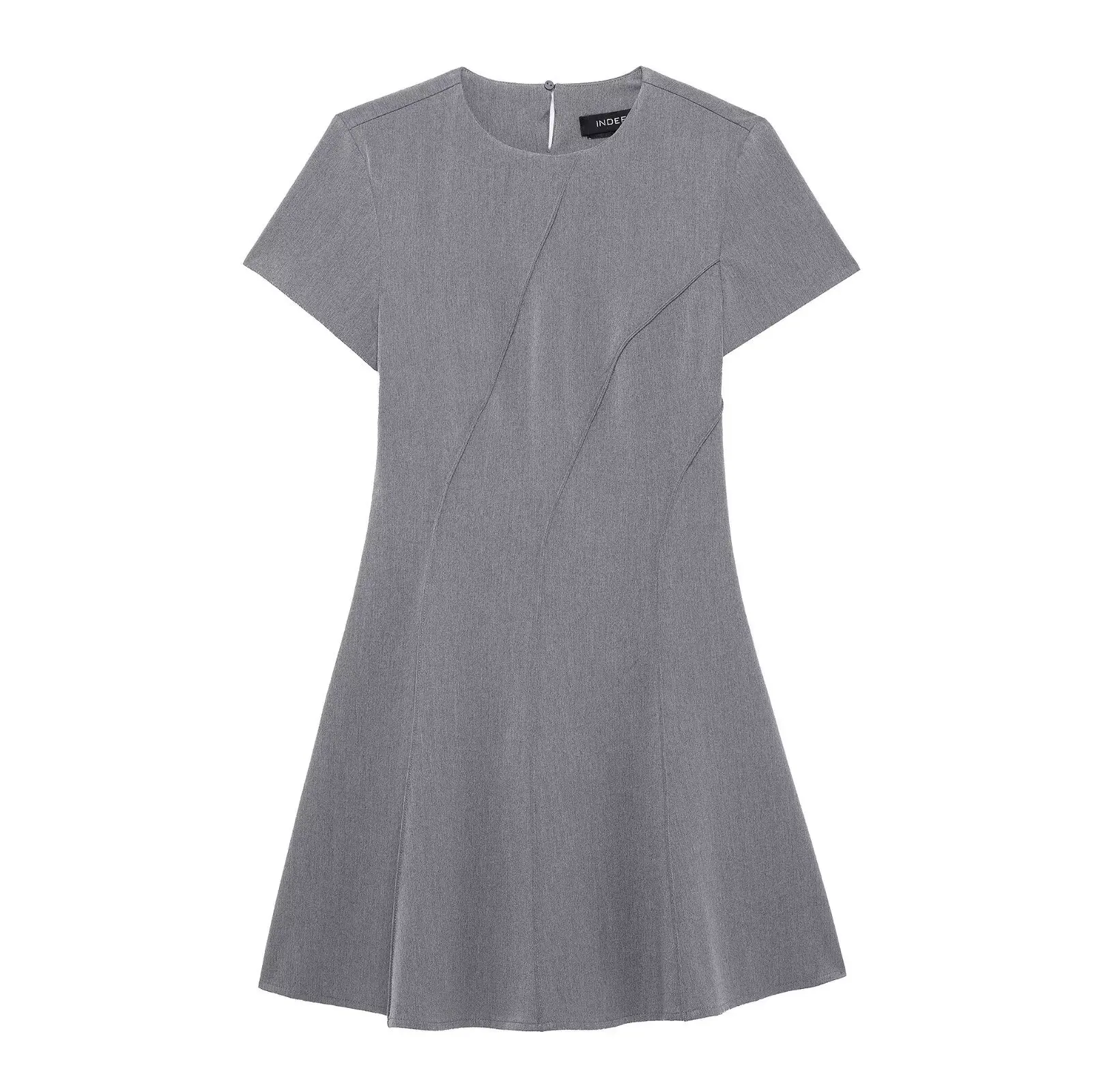 Women Grey Short Sleeve Dress Casual Solid Mini Dresses for Women 2025 Spring New Short Dress Daily Streetwear Dresses
Women Grey Short Sleeve Dress Casual Solid Mini Dresses for Women 2025 Spring New Short Dress Daily Streetwear Dresses