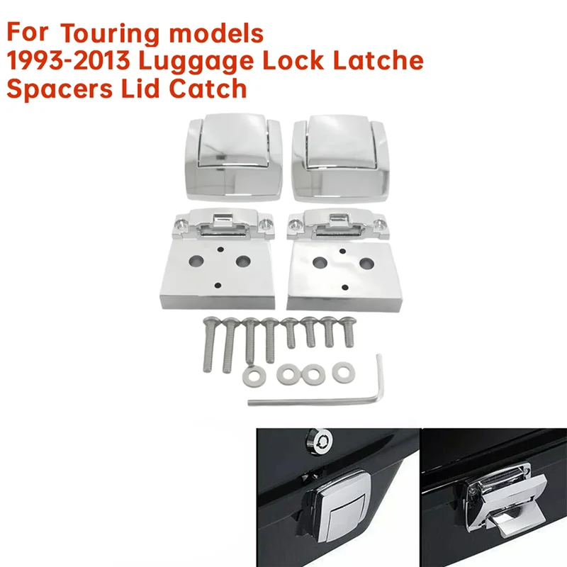 P-Premium-Motorcycle Chrome Tour Pack Комплекты защелок Pak для моделей Touring 1993-2013 Защелка замка багажа Проставки Защелка крышки 
P-Premium-Motorcycle Chrome Tour Pack Комплекты защелок Pak для моделей Touring 1993-2013 Защелка замка багажа Проставки Защелка крышки