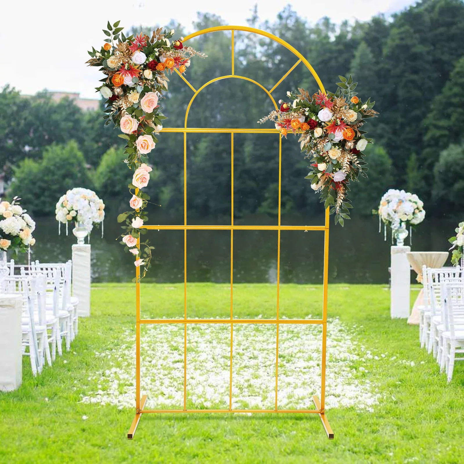 3.3 X 6.6 FT Gold Wedding Stand Arch Backdrop Iron Wedding Event Party Prop DIY for Bridal Party Birthday Decoration
3.3 X 6.6 FT Gold Wedding Stand Arch Backdrop Iron Wedding Event Party Prop DIY for Bridal Party Birthday Decoration
