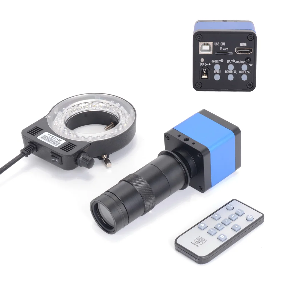 HAYEAR 100X C-Mount зум-объектив 56LED Light 16MP HDMI-совместимая цифровая машина промышленная камера для микроскопа для пайки печатных плат
HAYEAR 100X C-Mount зум-объектив 56LED Light 16MP HDMI-совместимая цифровая машина промышленная камера для микроскопа для пайки печатных плат
