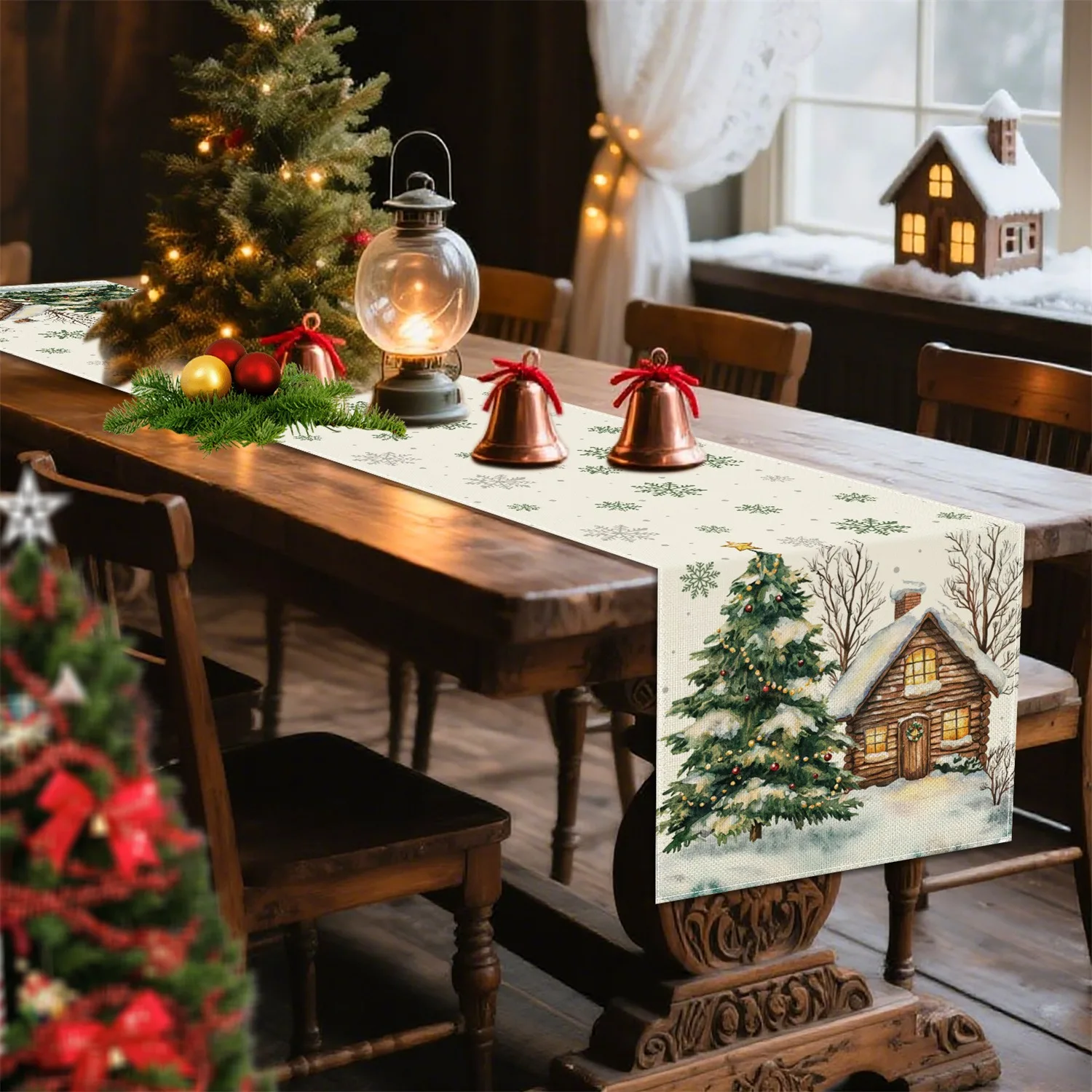 Christmas Tree Small House Dry tree Snowflake Table Runner Winter Holiday Kitchen Dining Table Decoration Home Party
Christmas Tree Small House Dry tree Snowflake Table Runner Winter Holiday Kitchen Dining Table Decoration Home Party