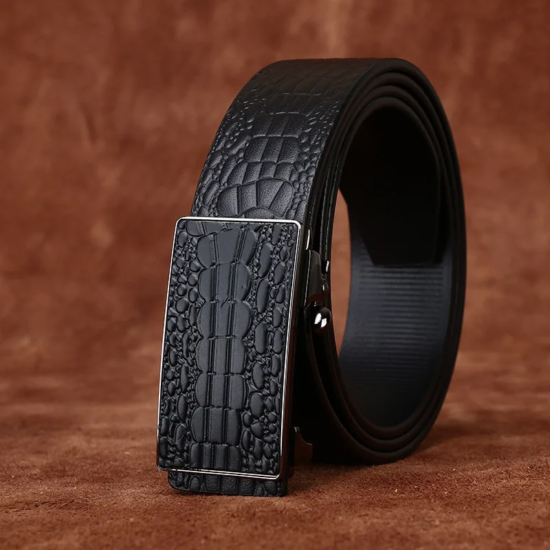 Automatic buckle crocodile embossed belt men's genuine leather belt versatile light luxury business formal suit belt
Automatic buckle crocodile embossed belt men's genuine leather belt versatile light luxury business formal suit belt