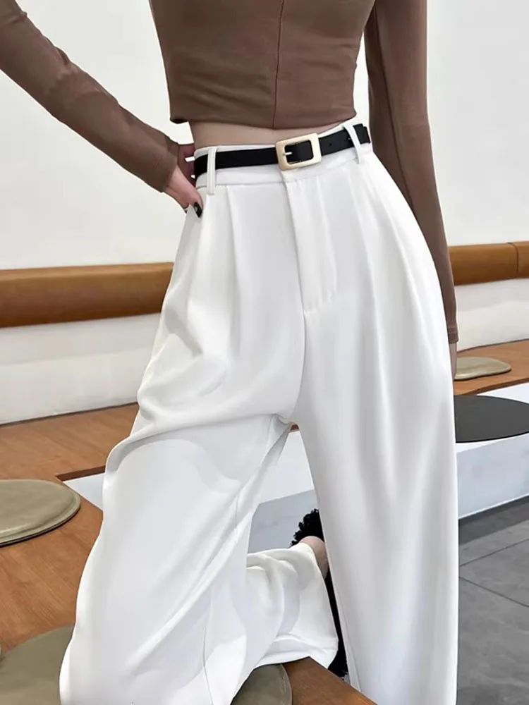 Summer Thin Wide Leg Suit Pants Women's Loose High Waist Slimming Casual Floor Length Trousers Straight Cut Pants
Summer Thin Wide Leg Suit Pants Women's Loose High Waist Slimming Casual Floor Length Trousers Straight Cut Pants