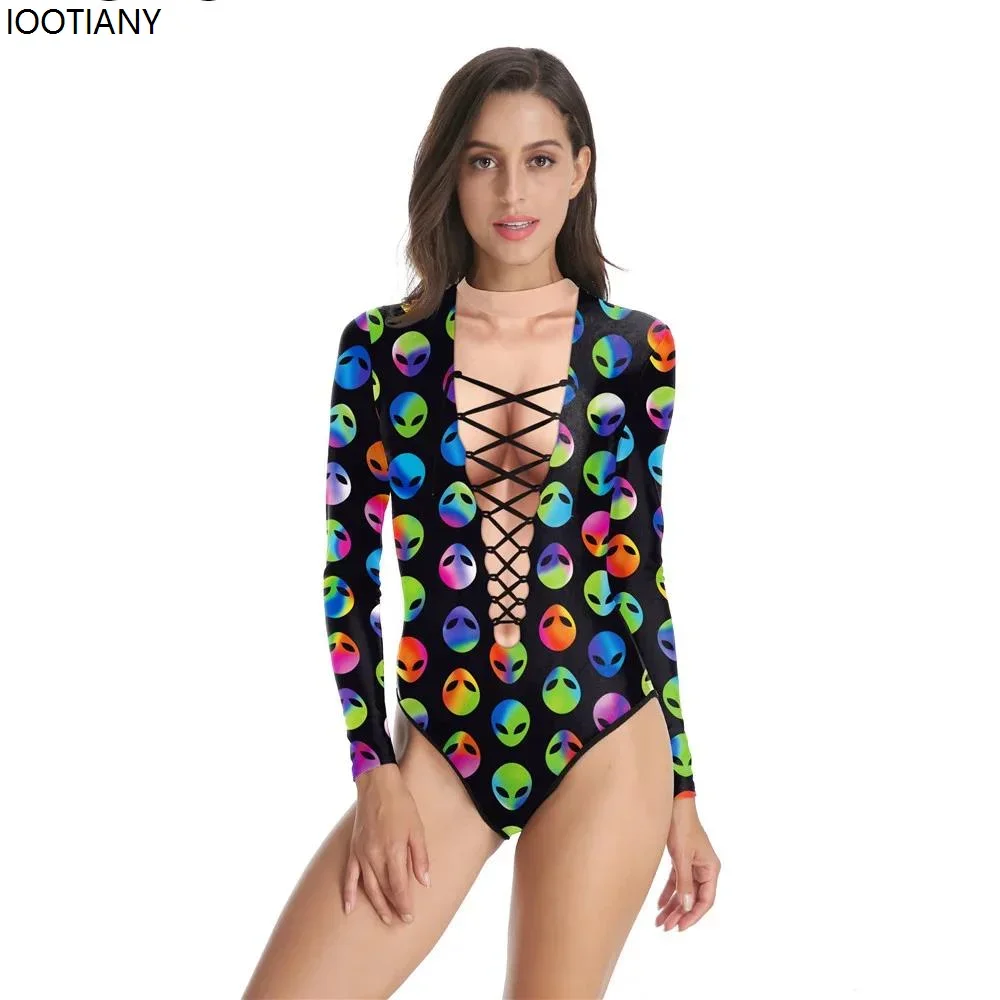 Cosplay Alien Head Pattern 3D Printed Women Swimsuit Summer Casual Long Sleeve Beachwear Bathing Suit Sexy Rave Tight Swimwears
Cosplay Alien Head Pattern 3D Printed Women Swimsuit Summer Casual Long Sleeve Beachwear Bathing Suit Sexy Rave Tight Swimwears