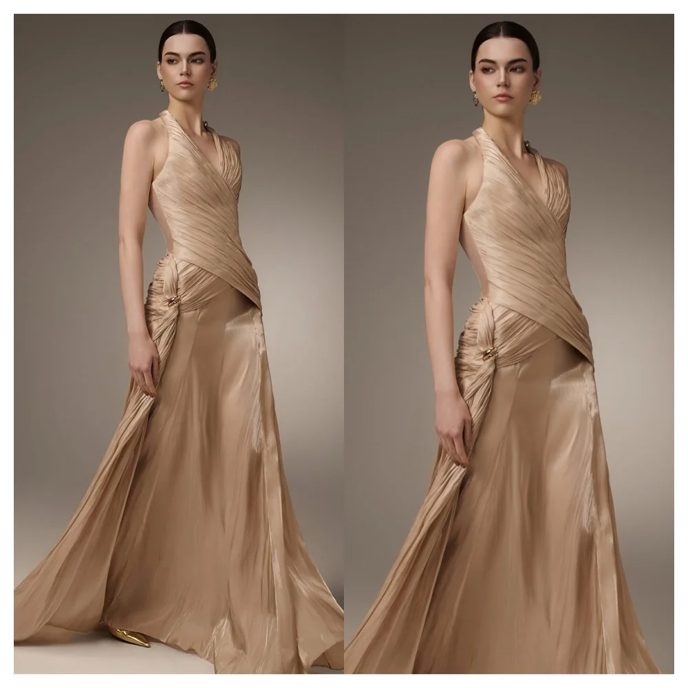Customized Modern Organza Evening Dress DTemperament V-Neck Spaghetti Straps Sleeveless Party Dress Fashion Celebrity
Customized Modern Organza Evening Dress DTemperament V-Neck Spaghetti Straps Sleeveless Party Dress Fashion Celebrity